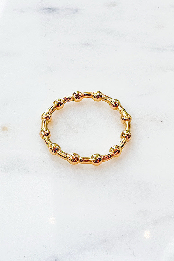 Natural Elements Beaded Gold Ring