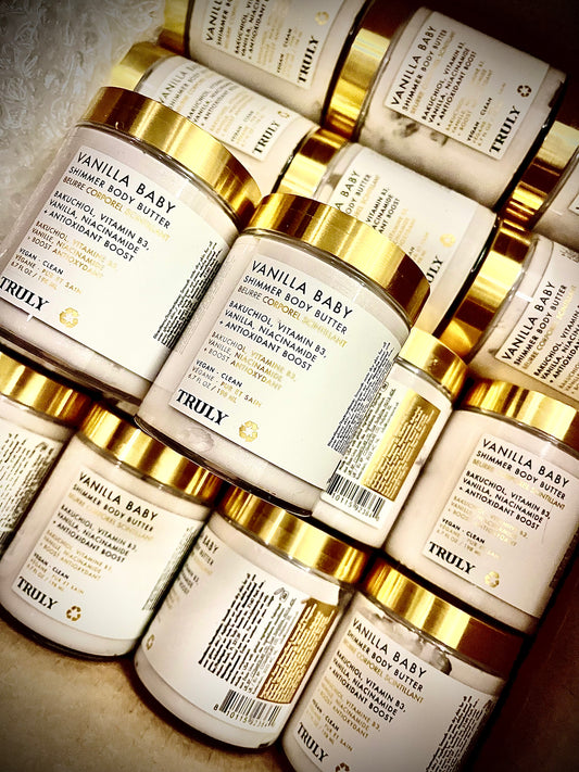 VANILLA BABY SHIMMERING BODY BUTTER BY TRUELY