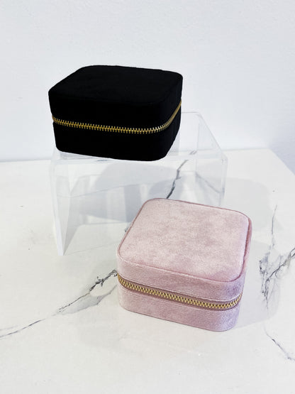 For Keeps Pink Velvet Jewelry Box