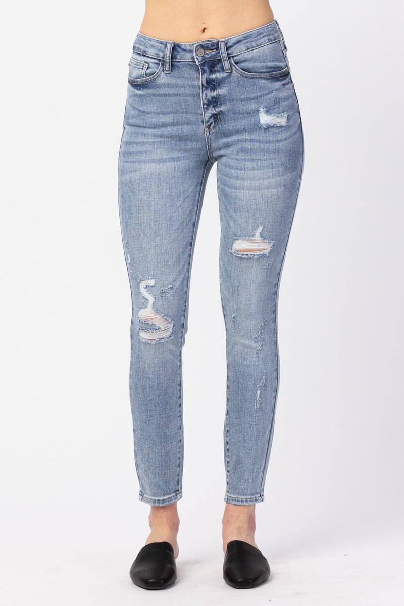 Judy Blue High Waist Minimal Destroy Skinny Jeans