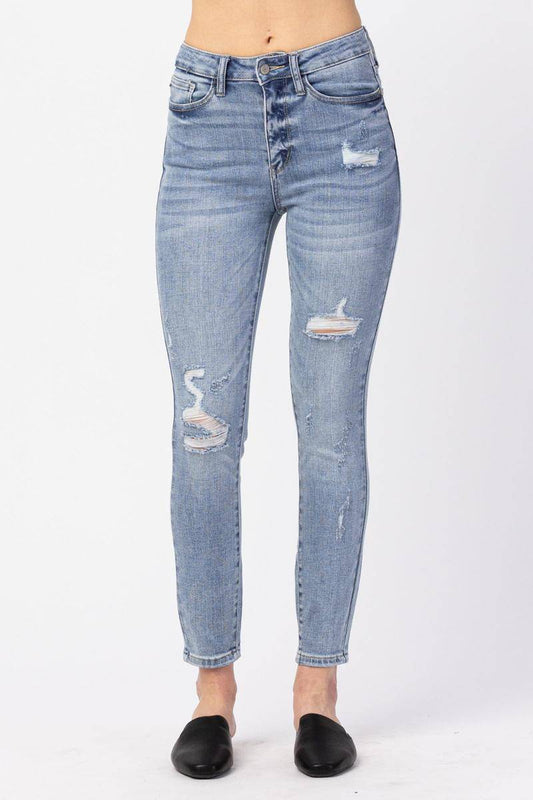 Judy Blue High Waist Minimal Destroy Skinny Jeans