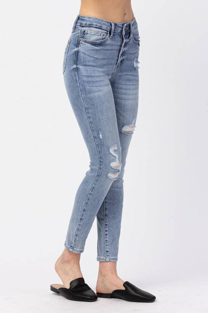 Judy Blue High Waist Minimal Destroy Skinny Jeans