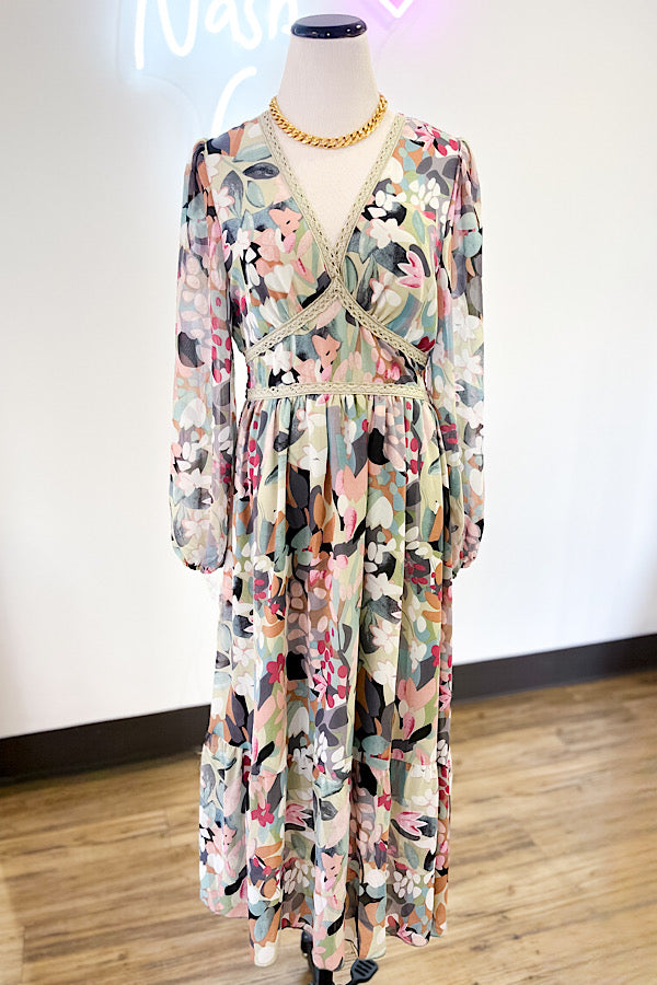 Happy Hour Multi Colored Print Maxi Dress - ETA 2/10