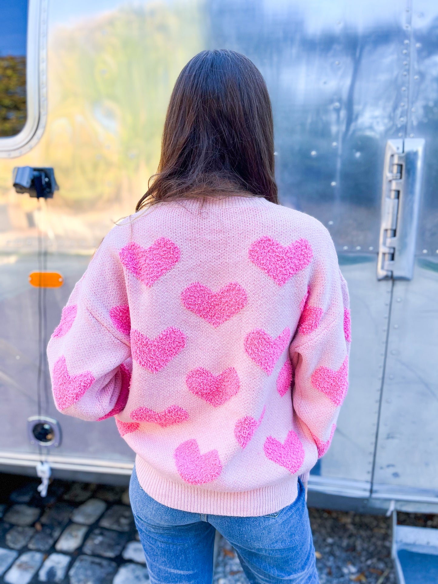 Light Pink Heart Sweater