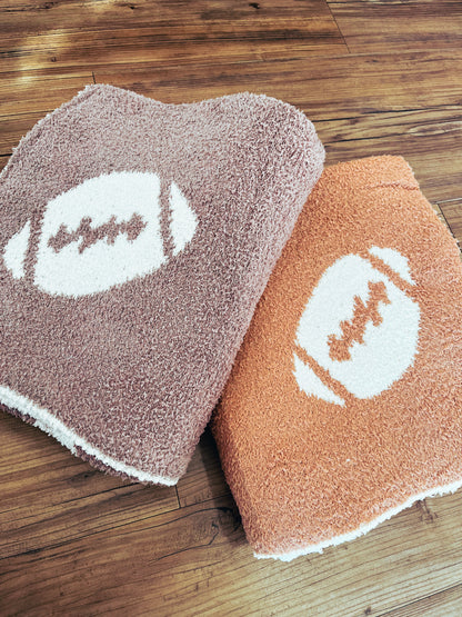 Gray Football Luxury Blanket