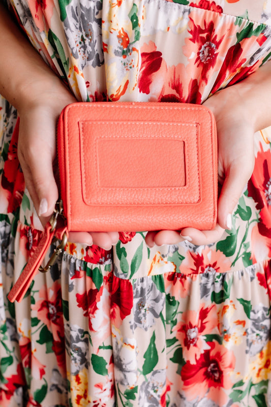 Joy Susan Mini Pixie Wallet In Coral