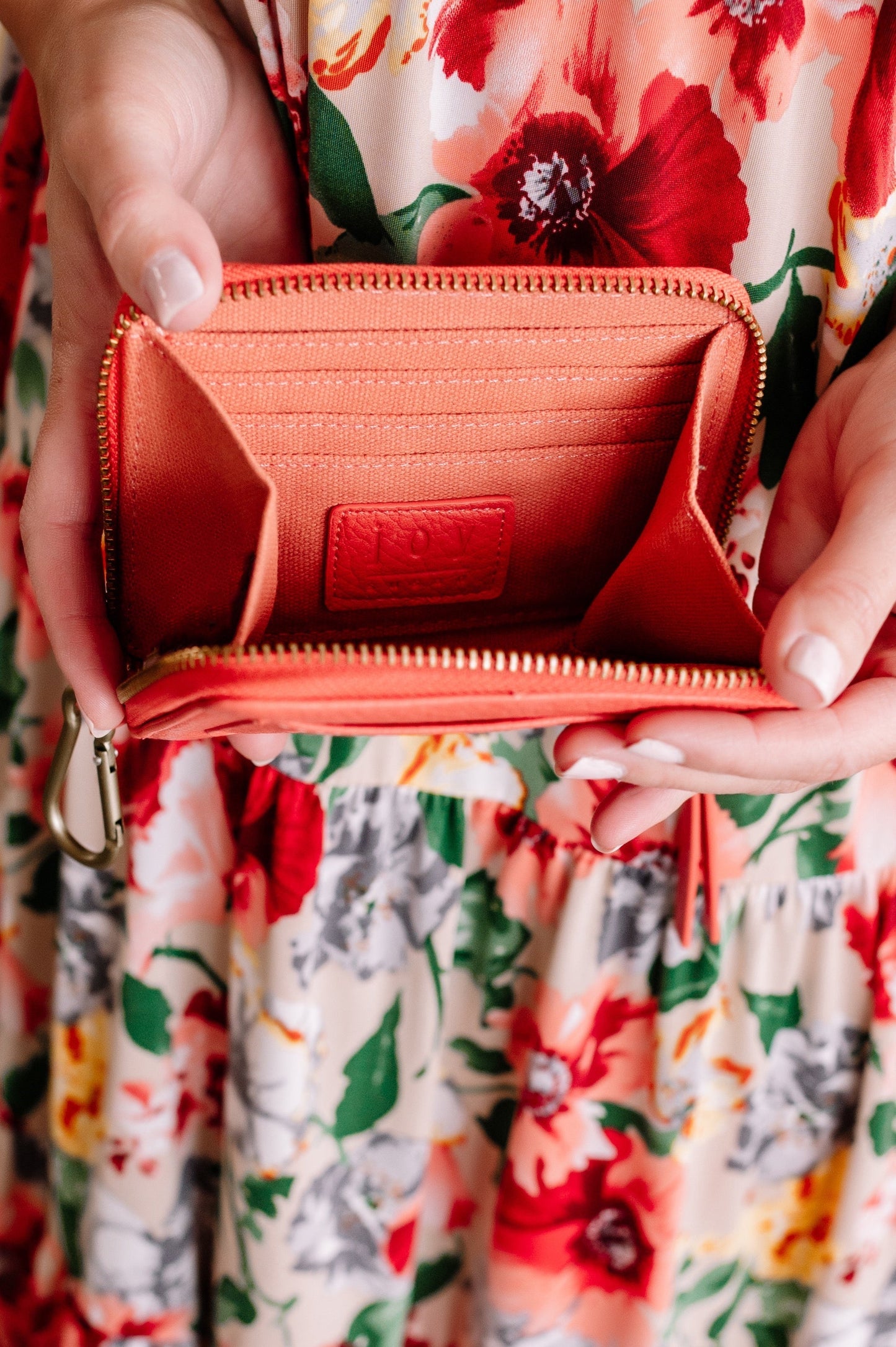 Joy Susan Mini Pixie Wallet In Coral