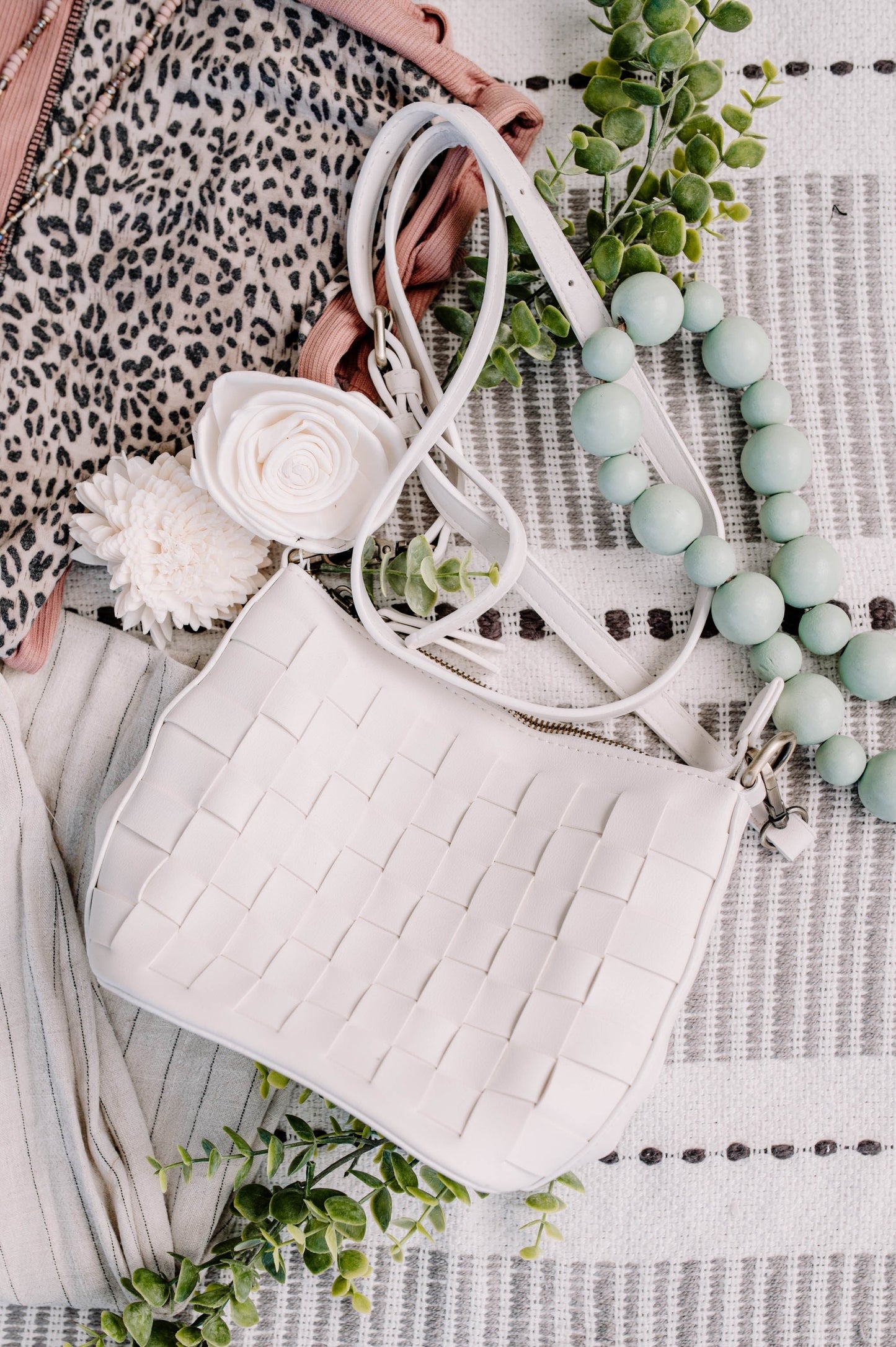 Basket Weave Bag by Joy Susan in White