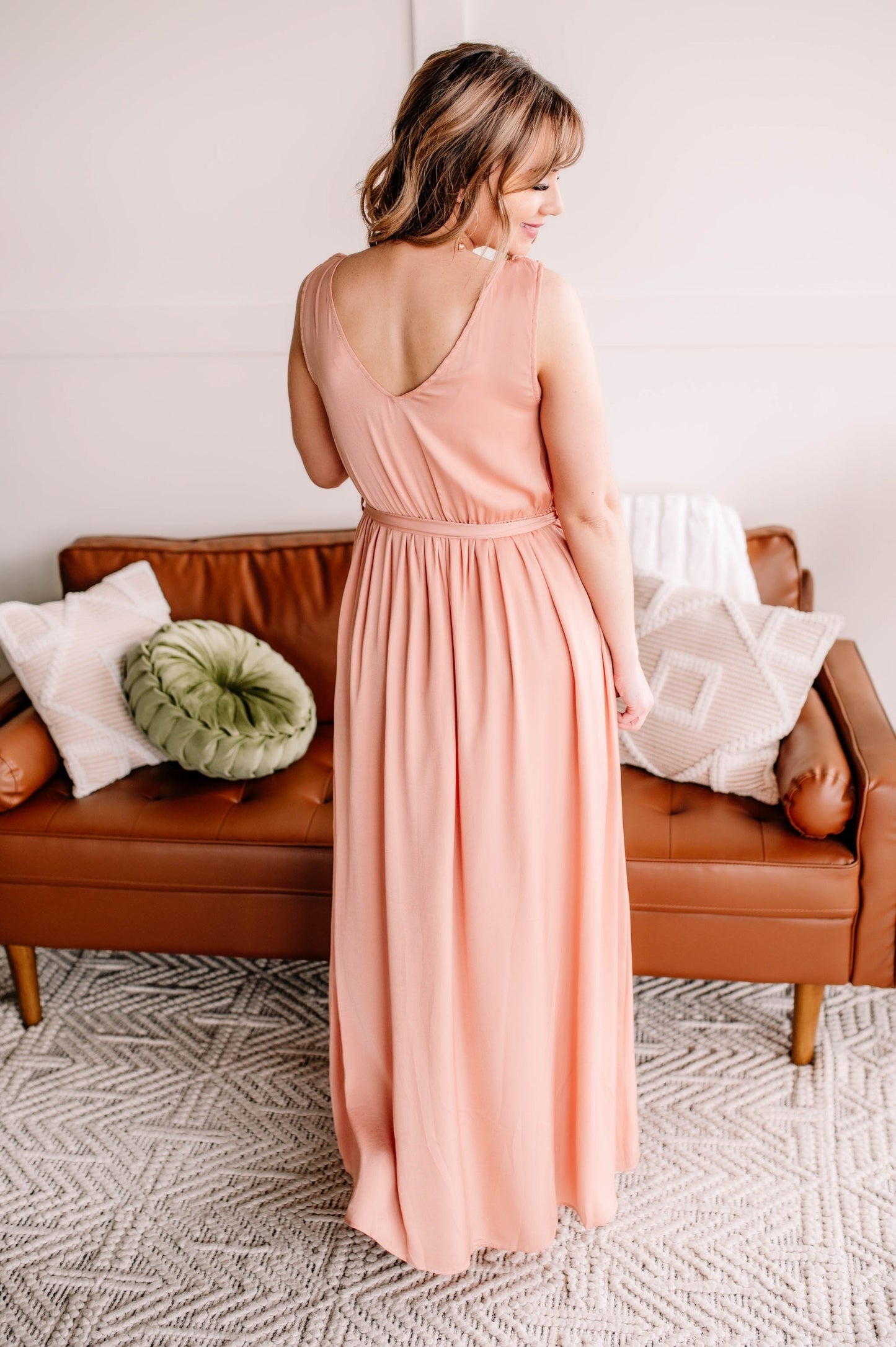 Surplice It To Say Peachy Dress