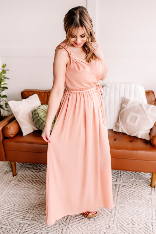 Surplice It To Say Peachy Dress