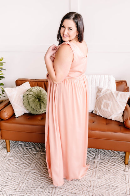 Surplice It To Say Peachy Dress