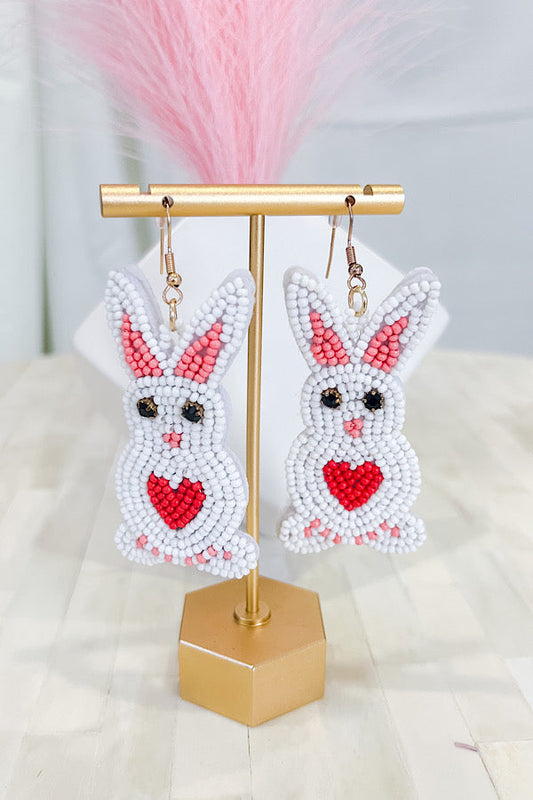 Somebunny Loves You Beaded Earring