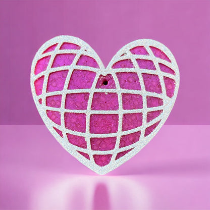 Pink Disco Heart Freshie