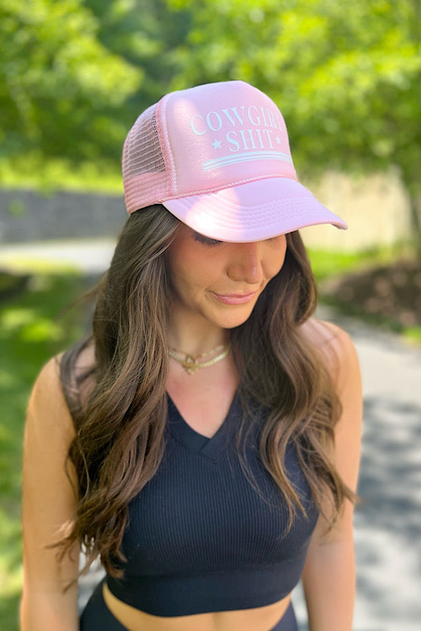 Cowgirl Sh*t Pink Trucker Hat