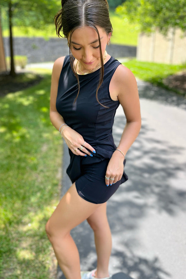 Black Tennis Tank Dress