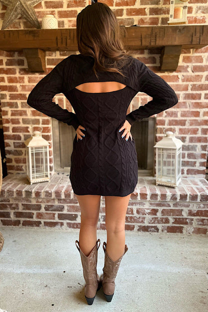 Charlotte Black Sweater Dress