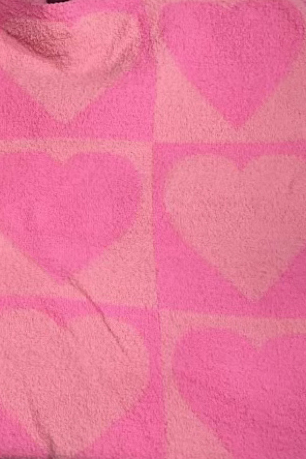 Light Pink Luxury Heart Blanket - ETA 1/11