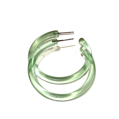 Jelly Tube Hoop Earrings - Large 1.5"