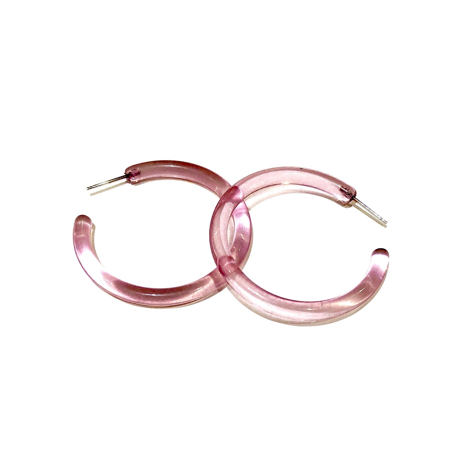 Jelly Tube Hoop Earrings - Large 1.5"