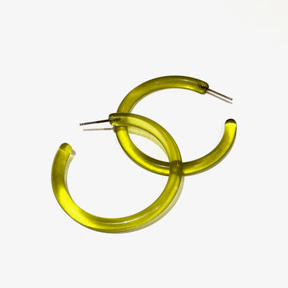 Jelly Tube Hoop Earrings - Large 1.5"