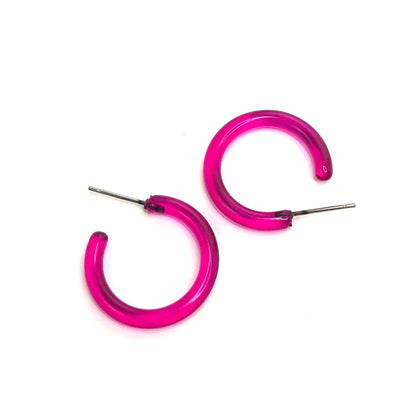 Jelly Tube Hoop Earrings - 1" Small