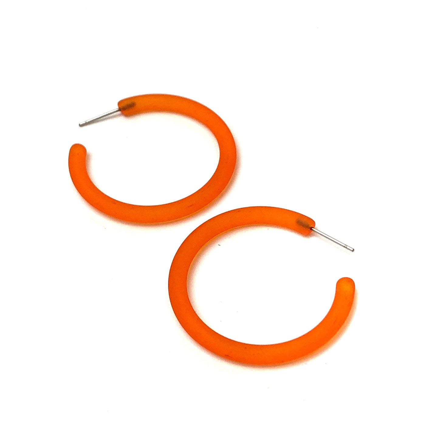 Jelly Tube Hoop Earrings - Large 1.5"