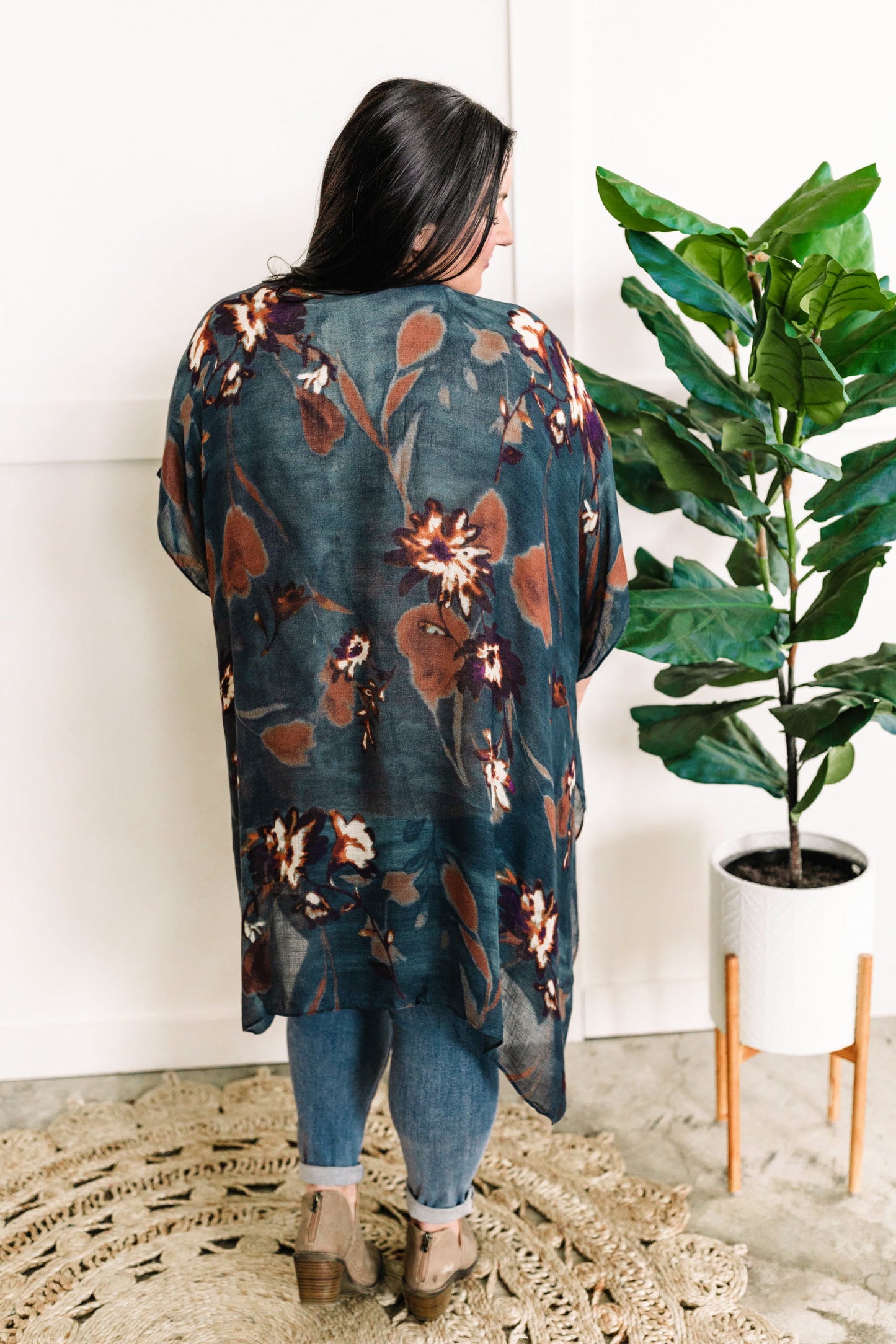 Celestial Blue Floral Kimono