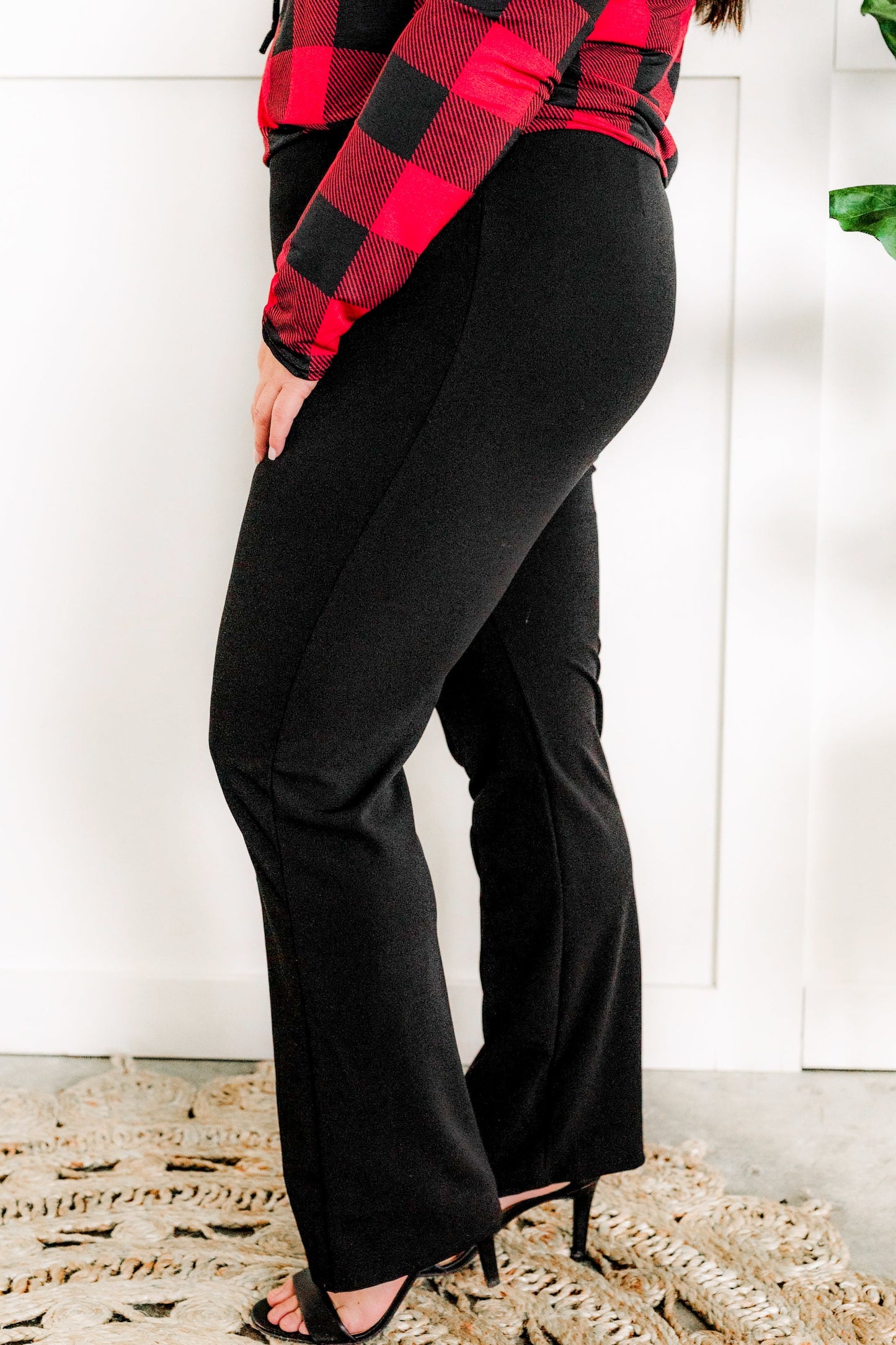 Stretchy Ponte Pants With Front Seam Detail In Silent Night