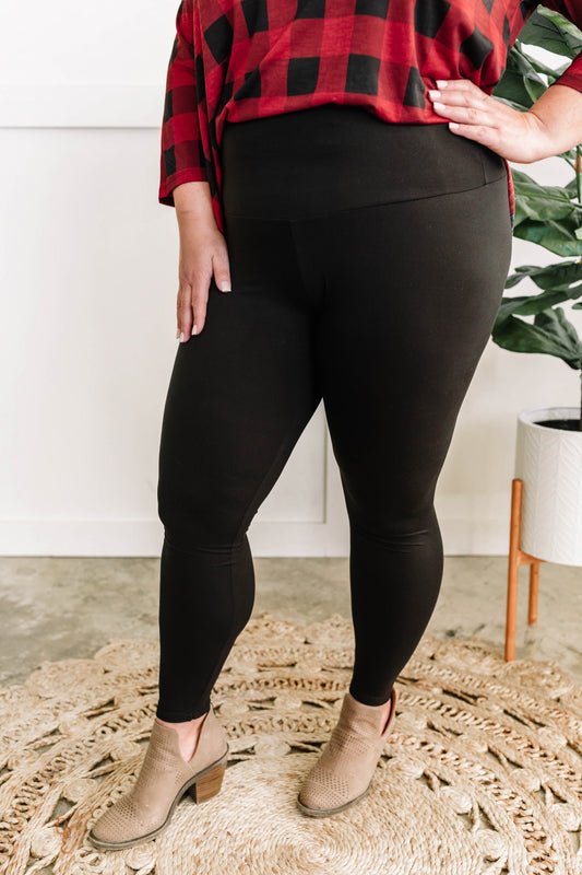 High Waisted Leggings By Anchored Arrow In Black