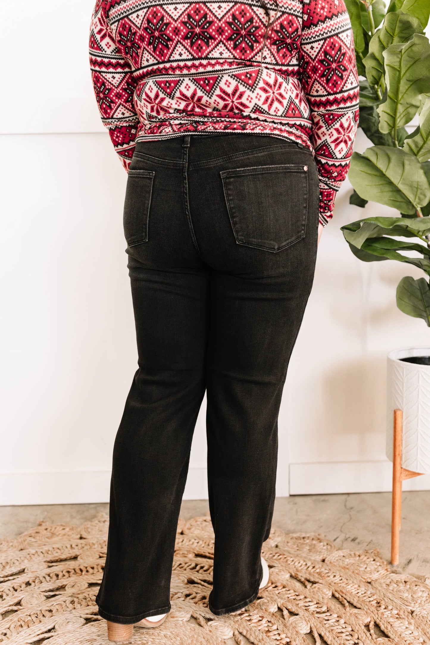 High Waisted Straight Leg By Judy Blue Jeans In Vintage Black