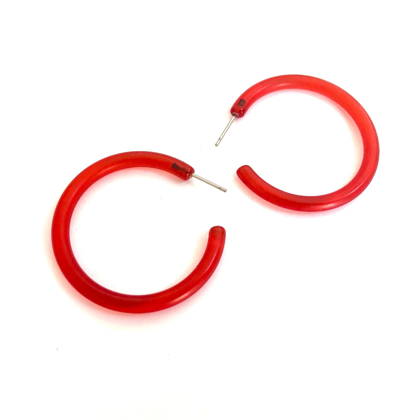Jelly Tube Hoop Earrings - Large 1.5"