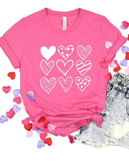 MULTIHEART TEE (BELLA CANVAS)