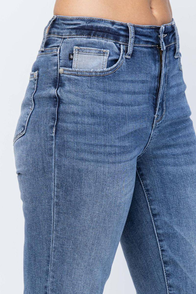 Judy Blue High Waist Straight Leg Jeans with Wide Cuff