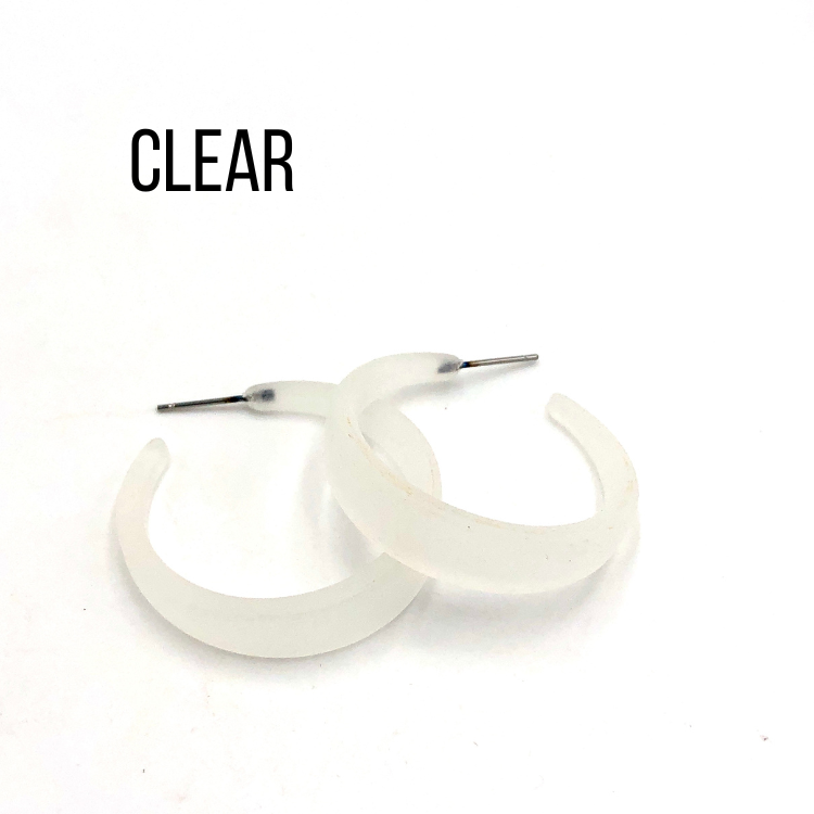 Keira Frosted Hoop Earrings