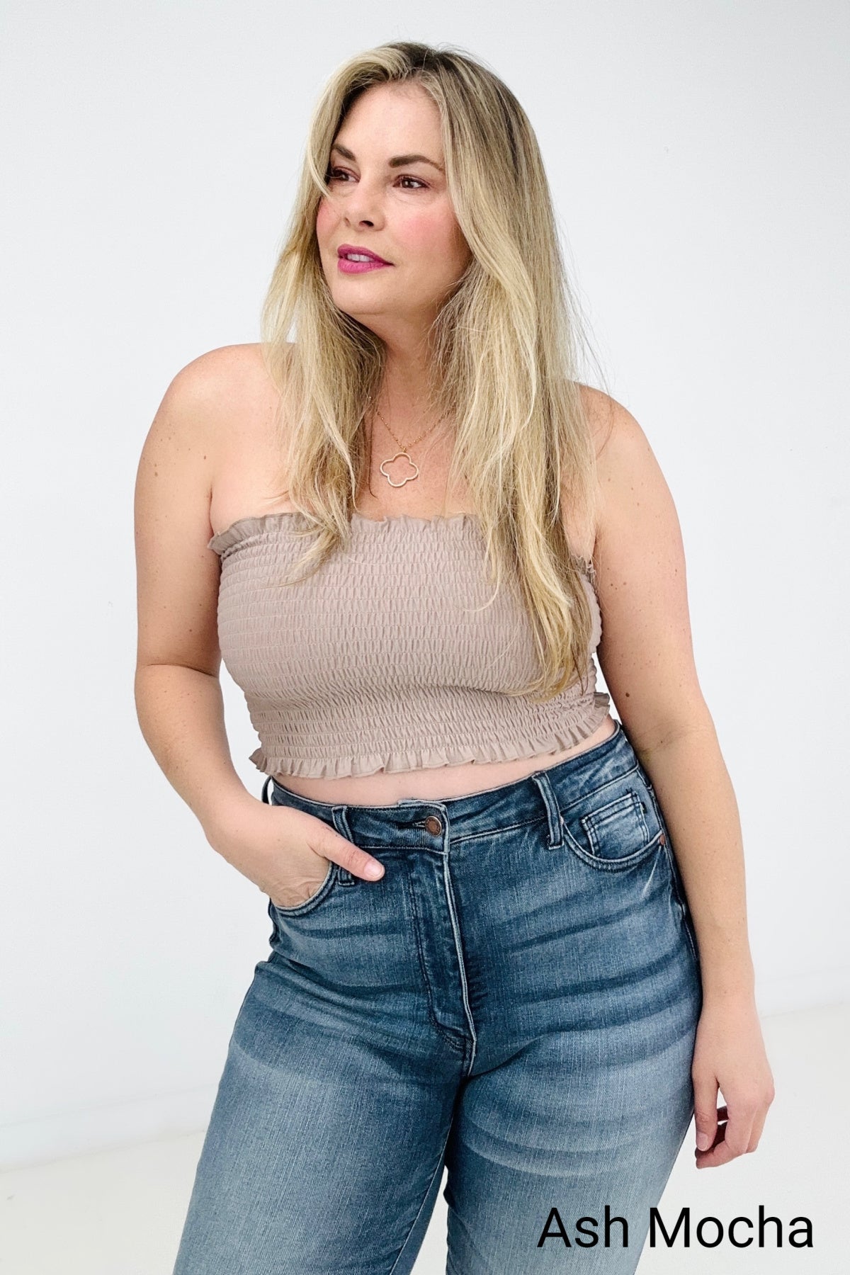 Zenana Smocked Tube Top