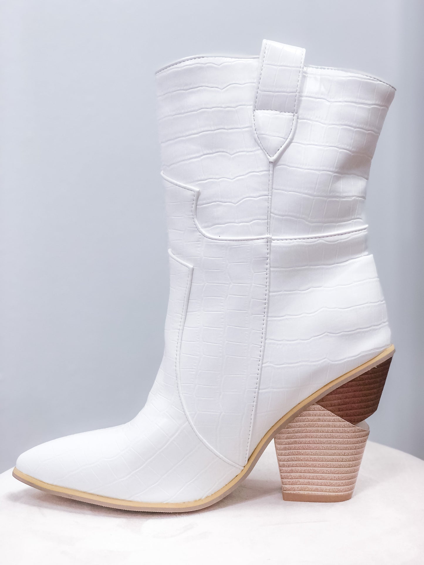 Coachella White Western Bootie