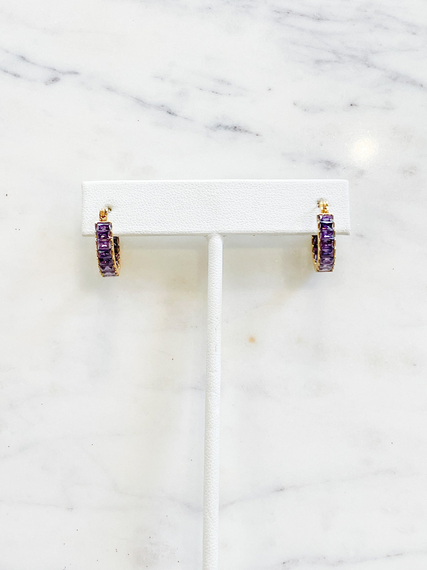 Natural Elements Lilac Pave Hoop